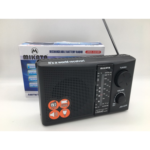 MIKATA am/fm recheargable transistor radio | Shopee Philippines