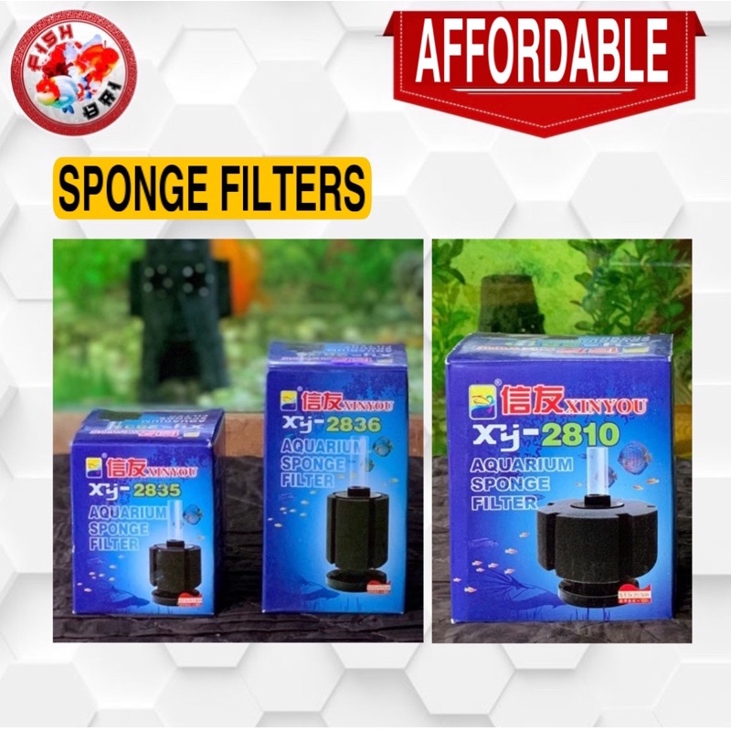 Sponge Filter | Foam Filter for Aquaroum | Xinyou XY-2835 | XY-2836 ...