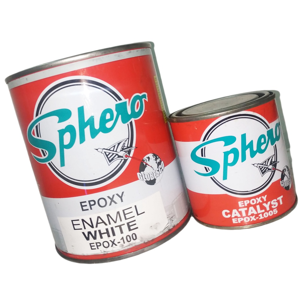 SPHERO EPOXY ENAMEL WHITE ( 1 LITER ) EPOX100 WITH EPOXY CATALYST EPOX