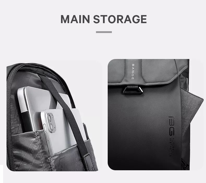 2575 BANGE Premium Quality Bag Backpack Anti Theft YKK Zipper Water