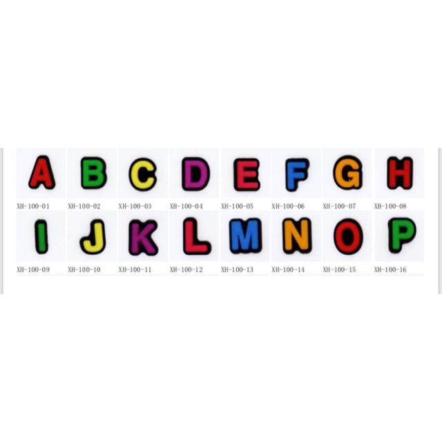 croc jibbitz letters