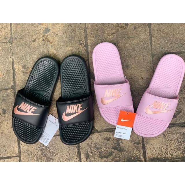 nike pink slippers