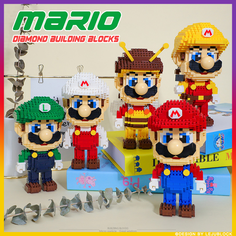 Balody HC Magic Blocks Super Mario LUIGI Diamond Building Toys Gift Collection