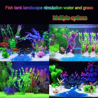 Artificial Aquarium Plastic Fake Green Grass Plant Fish Tank Decor Ornament #1