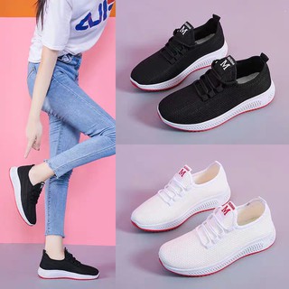 Korean black and white casual women's sports sneakers shose#-802
