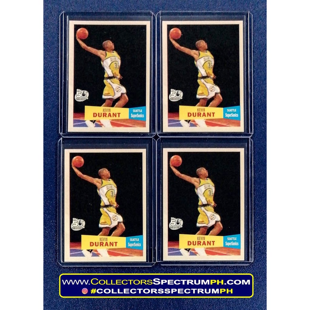 Kevin Durant 2007 Rookie Topps 50th Anniversary NBA Cards w/ Free Top  Loader - Php 11,000 EACH | Shopee Philippines