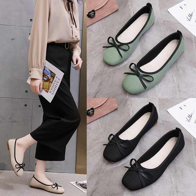 square toe flat shoes