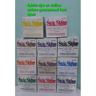 Fabric dye Sunshine brand sold per 1box(48pcs), 3boxes,and 5boxes