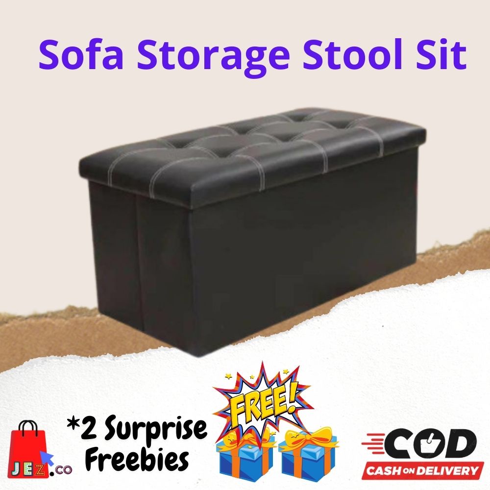 JEZ.CO Sofa Storage Stool Sit Sofa Folding Box Chair Organizer Box 110L Shopee Philippines