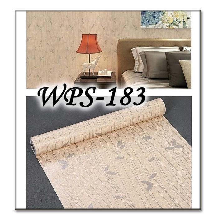 Meth Wps1 Cream N Silver Leaf Wallpaper Sticker 45cmx5m Walpaper Wall Shopee Philippines