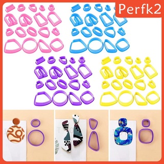 18 Pieces Plastic Polymer Clay Cutters Earring Making Kit Shapes Kids Molds