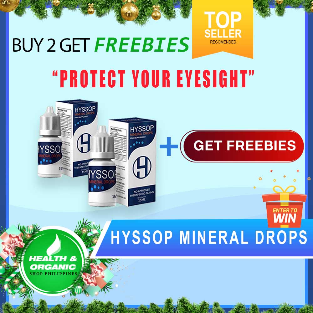 2 Bottle of Hyssop Mineral Eye drops 100 origina Diabetic 15ml