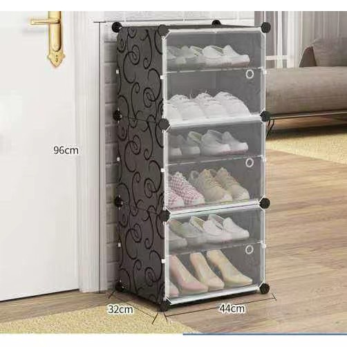 new 6 cubes Diy Plastic Cabinet shoe rack | Shopee Philippines