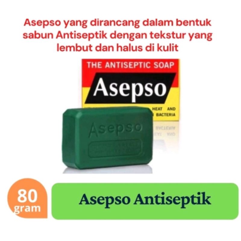 Asepso Antiseptic Bath Soap 80 gr Shopee Philippines