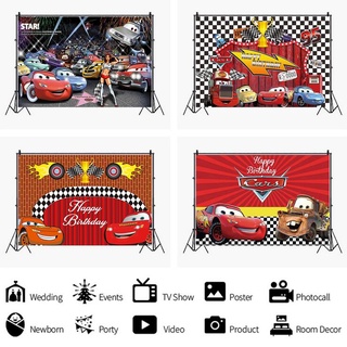 McQueen Theme Racing Car Themed Birthday Backdrop Champion Flag for Boy Party Decoration 120*80cm #19