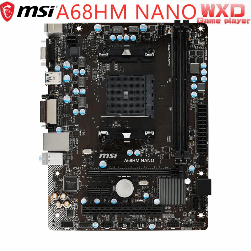 Used FM2+ Motherboard MSI A68HM NANO Motherboard FM2+ DDR3 32GB AMD