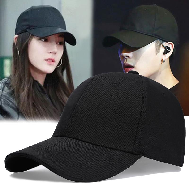 black peaked cap