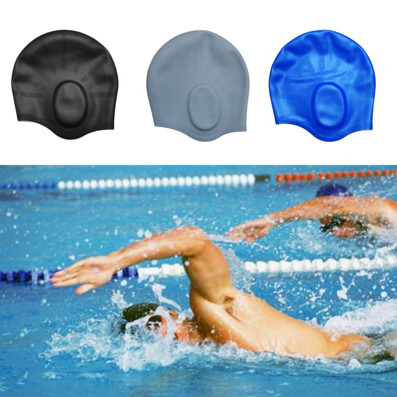 Silicone Swimming Cap,Waterproof Swim Cap Bathing Cap With Ergonomic
