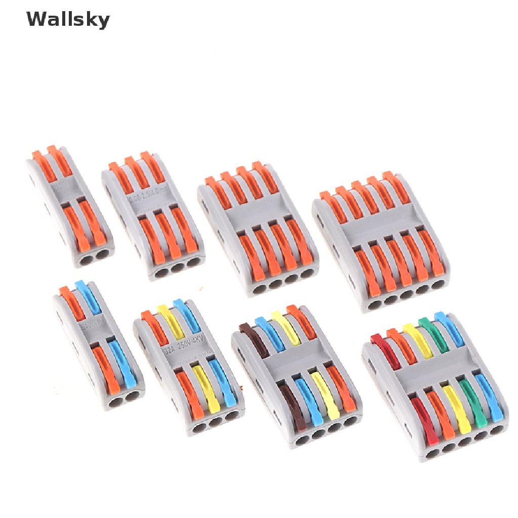 Wallsky> 5PCS Wire Connectors PCT-222 Terminal Block Conductor SPL-2/3 ...