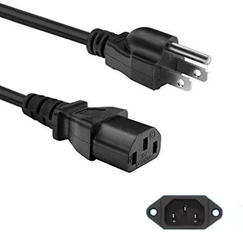 TKK 3 Pin Power Line Extension Cord For CPU Prong Cable PC Computer