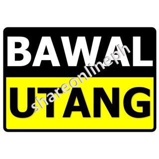 Laminated Signages | Bawal Utang | Signage | Sign Boards | Shopee ...