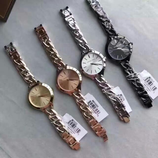 michael kors slim runway watch silver