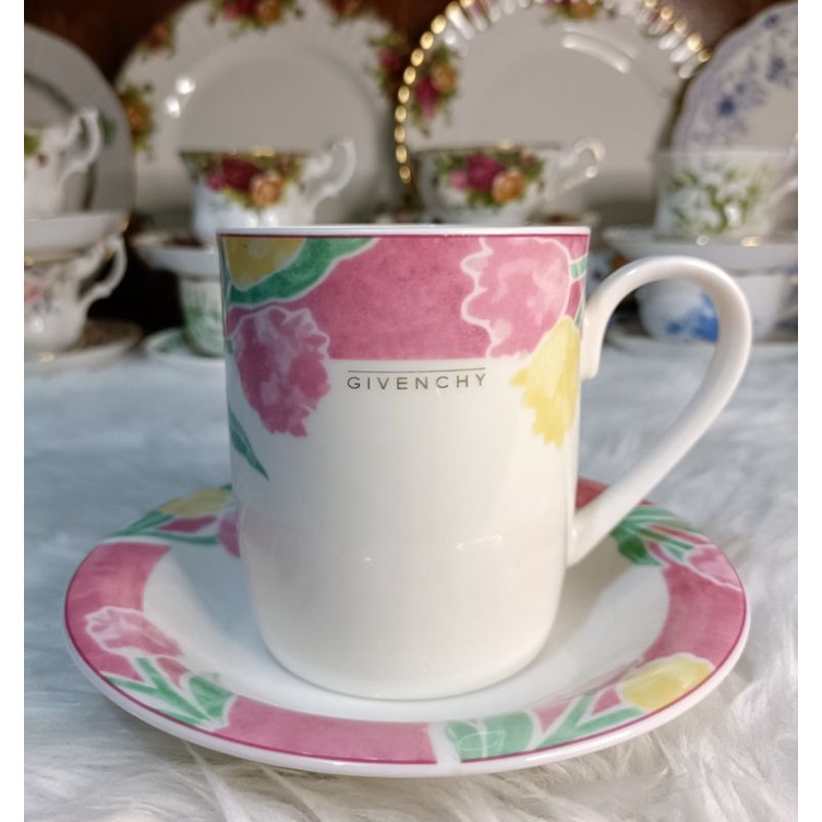 [Japan UK Surplus] Givenchy Tulip mug and saucer duo Shopee Philippines
