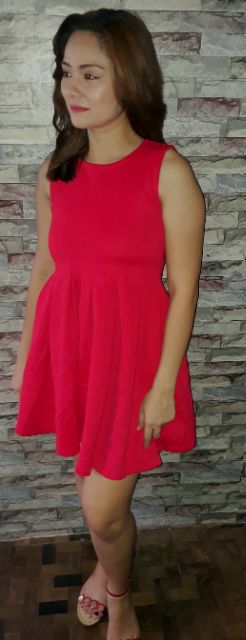 red flowy dress long