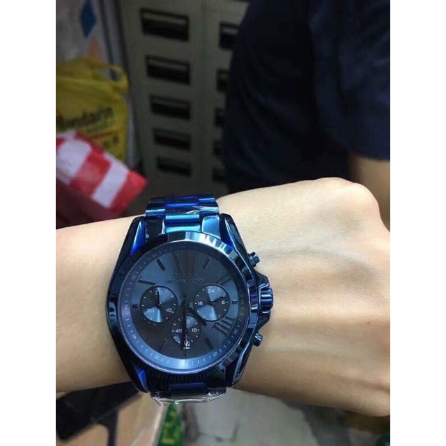 mk blue watch