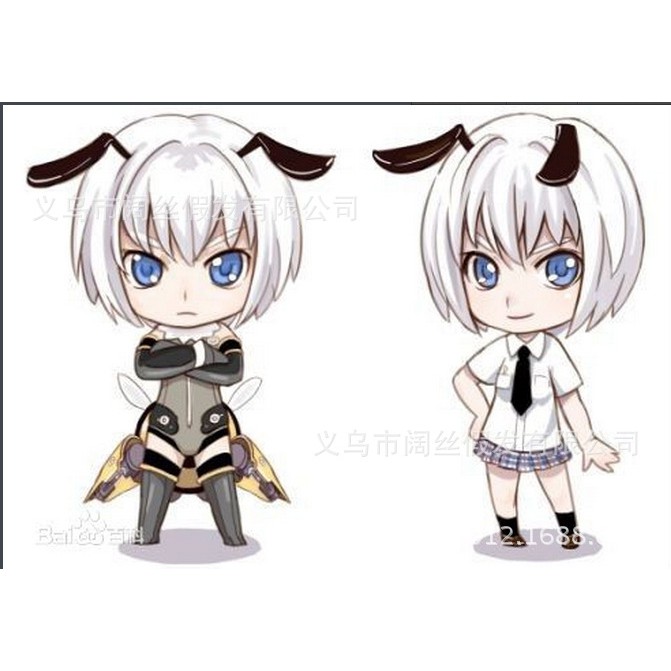 Anime Baby Bee Girl Glass White Cosplay Wig 397 A Shopee Philippines