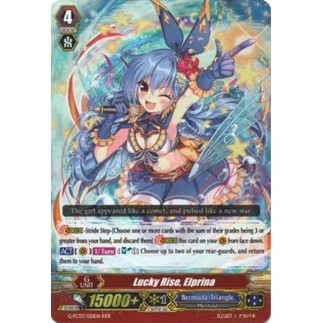 vanguard lucky rise elprina card rare rrr triple bermuda triangle mermaid  blue stride anime power 2 | Shopee Philippines
