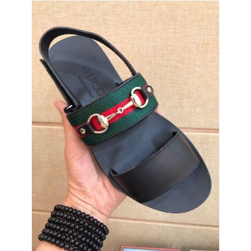  GUCCI  MEN S LEATHER SANDALS  SLIDE Shopee  Philippines