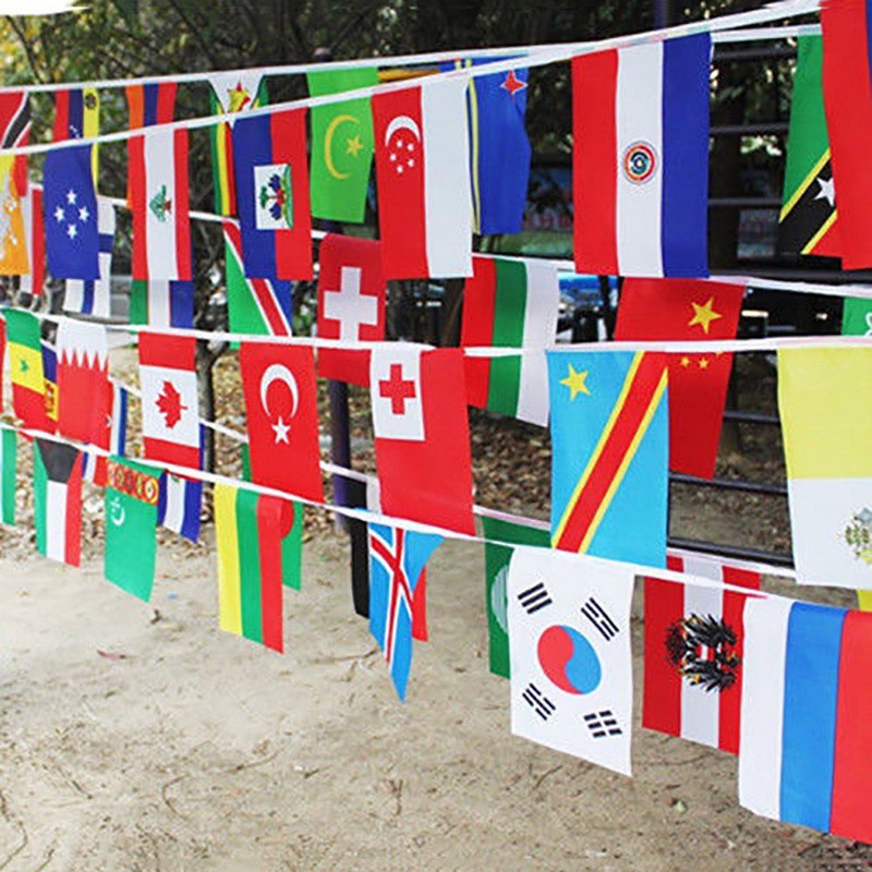World Cup Many Country Flags Banner National Flag Shopee