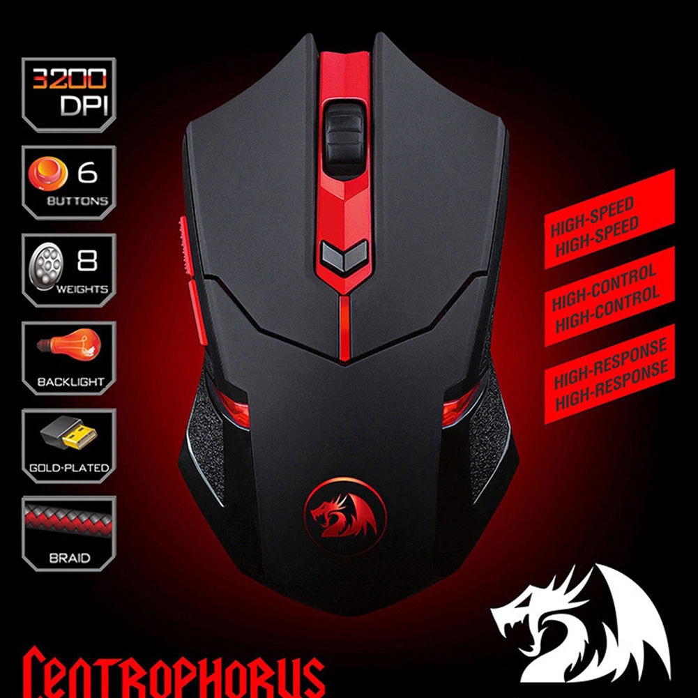 Redragon M601 CENTROPHORUS-3200 DPI USB Gaming Mouse Mice for PC 