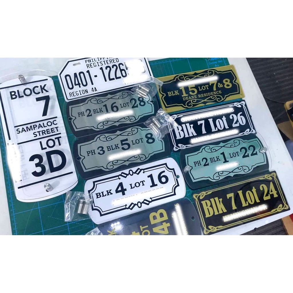 House Number Plates (ACRYLIC) Shopee Philippines