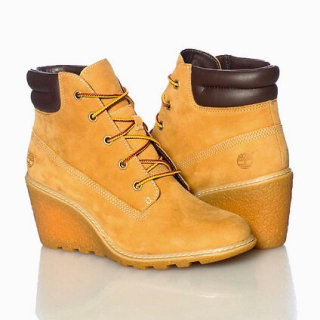 timberland wedge boots