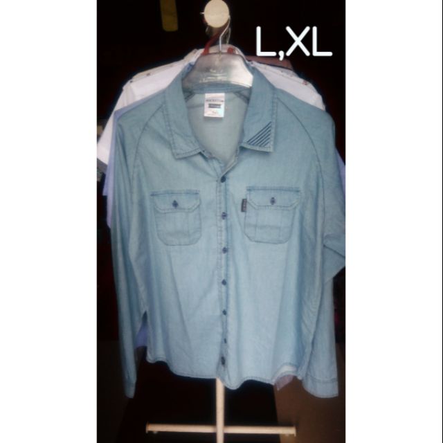 denim polo long sleeves