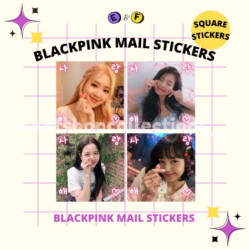 Blackpink Mail Stickers/Bns Trading Stickers/Aesthetic Square Stickers