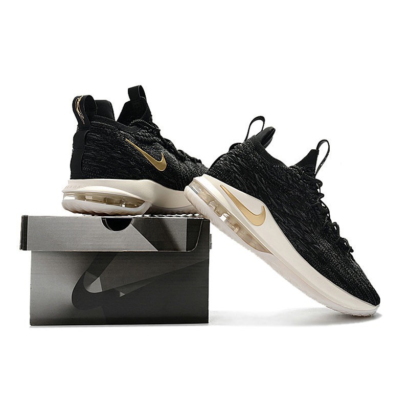 lebron 15 low black and gold