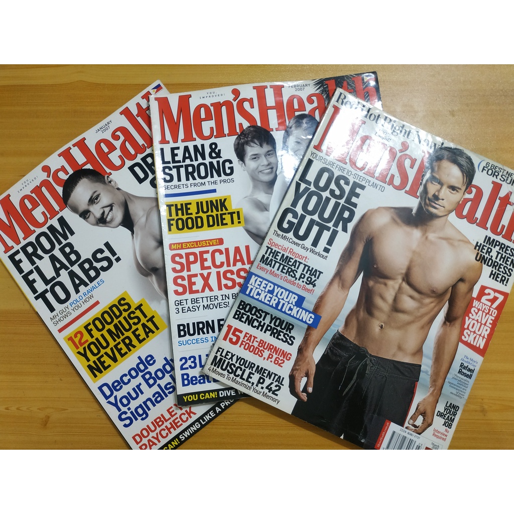 Old & Used Men's Health Magazines (HM) Shopee Philippines