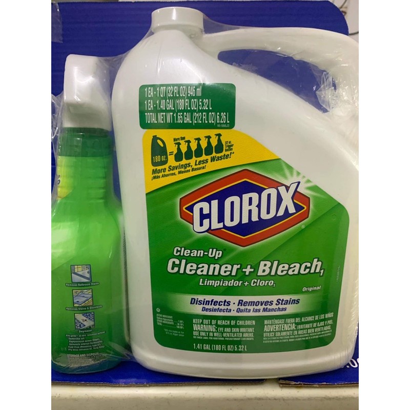 Clorox Clean Up Cleaner Spray 32 Oz With Bleach And 180 Oz Refill Shopee Philippines