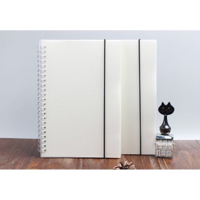 A6/A5 STANDARD Muji Inspired Notebook with Garter (Grid, Dotted, Plain