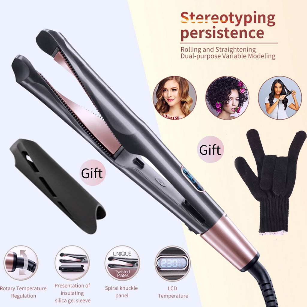 2 in 1 straightener and curler