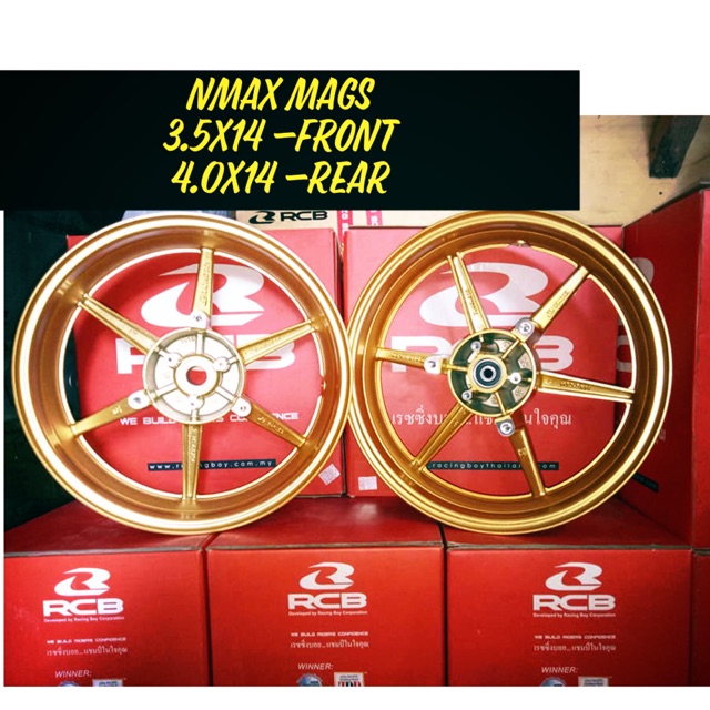 ️ RCB MAGS NMAX F-3.5x14 R-4.0x14 Gold | Shopee Philippines