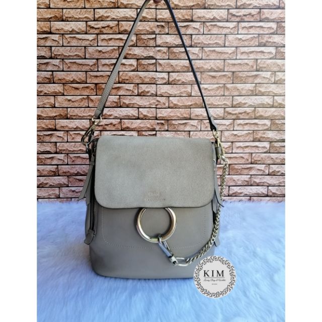 chloe faye backpack grey