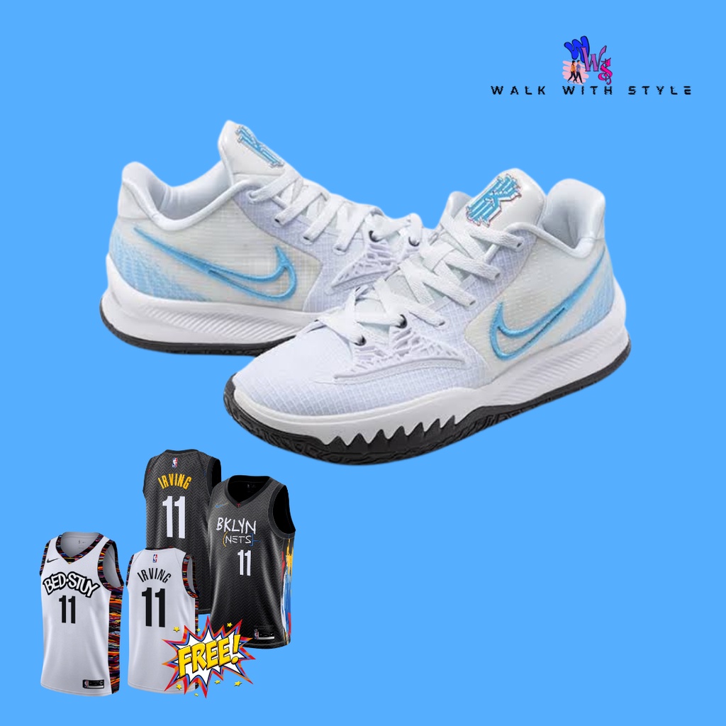 100 Original Nike Kyrie low 4 White laser blue Shopee Philippines