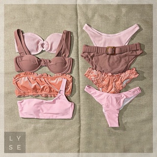 Solid color | Ribbed | Textured | Knot | Velvet | Neon Bikini Swimsuit 1.0 (Brand new | HQ)