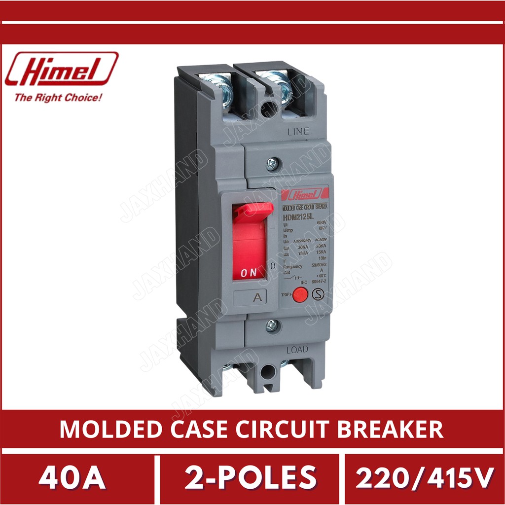 Molded Case Circuit Breaker 40A, 2poles, 220V415V 8xuT Shopee