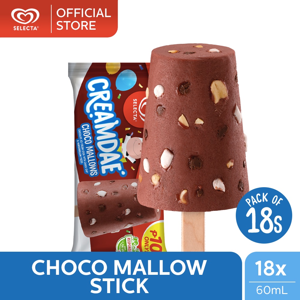 Selecta Creamdae Stick Choco Mallow Ice Cream 18x60mL Shopee Philippines