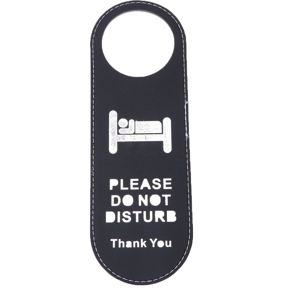 Do Not Disturb Door Hanger Sign Pack Black White Double Sided Please